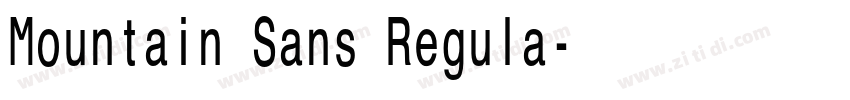 Mountain Sans Regula字体转换 Mountain Sans Regula字体转换